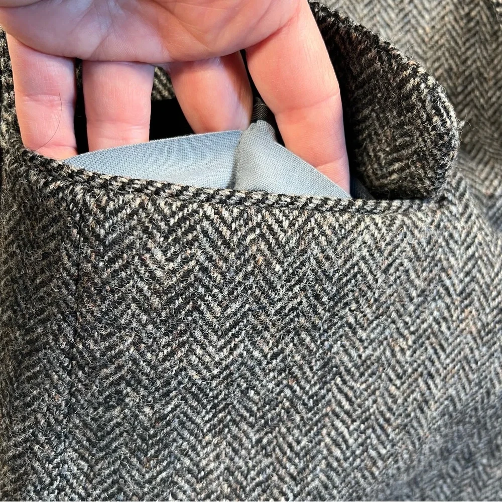 Harris Tweed Blazer Wool Nordstrom Houndstooth 2 Button‎ 42S *see measurements